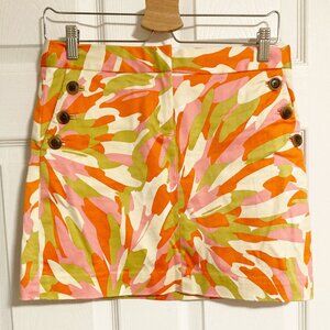 J. Crew Mod Splash Print Mini Skirt Size 2